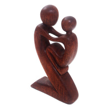 Load image into Gallery viewer, Suar Wood Father and Child Sculpture from Bali - Playful Father | NOVICA
