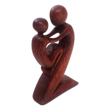 Load image into Gallery viewer, Suar Wood Father and Child Sculpture from Bali - Playful Father | NOVICA
