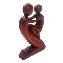 Load image into Gallery viewer, Suar Wood Father and Child Sculpture from Bali - Playful Father | NOVICA
