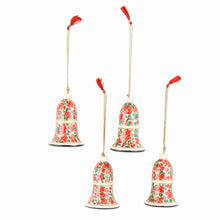 Load image into Gallery viewer, Handmade Papier Mache Bell Ornaments from India (Set of 4) - Kashmir Bells | NOVICA
