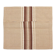 Load image into Gallery viewer, Handwoven Cotton Cushion Cover in Cafe Au Lait from Mexico - Relaxing Hue | NOVICA
