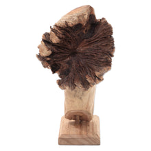 Load image into Gallery viewer, Hand-Carved Wood Portrait Sculpture from Bali - Blackbeard | NOVICA
