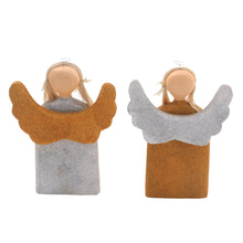 Load image into Gallery viewer, Gold and Silver Wood Angel Statuettes from Bali (Pair) - Love Angels | NOVICA
