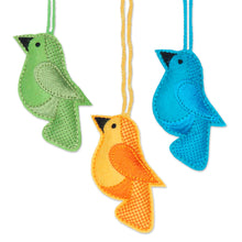Load image into Gallery viewer, Assorted Wool Felt Bird Ornaments from India (Set of 6) - Christmas Sonata | NOVICA
