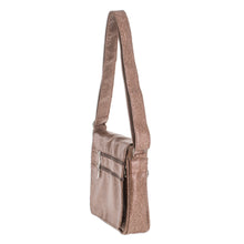 Load image into Gallery viewer, Synthetic Leather Messenger Bag in Mahogany from Costa Rica - Mahogany Explorer | NOVICA
