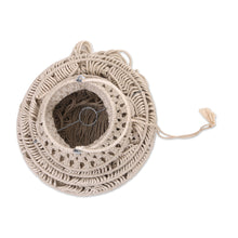 Load image into Gallery viewer, Hand-Knotted Cotton Decorative Accent from Bali - Tegalalang Circle | NOVICA
