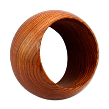 Load image into Gallery viewer, Hand-Carved Mango Wood Bangle Bracelet from India - Mystical Lines | NOVICA
