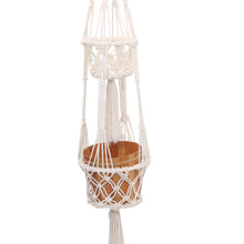 Load image into Gallery viewer, Handwoven Double Cotton Flower Pot Hanger from Bali - Ubud Plants | NOVICA
