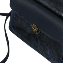 Load image into Gallery viewer, Handmade Leather Sling in Navy from Mexico - Pretty Companion in Navy | NOVICA
