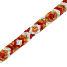Load image into Gallery viewer, Earth-Tone Cotton Macrame Wristband Bracelet from Mexico - Earthen Oasis | NOVICA
