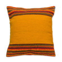 Load image into Gallery viewer, Woven Wool Cushion Cover from Mexico - Morning Star | NOVICA
