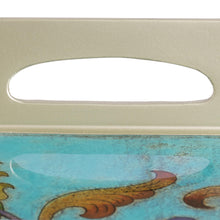 Load image into Gallery viewer, Rectangular Reverse-Painted Glass Tray from Peru - Mystic Flora | NOVICA
