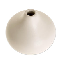 Load image into Gallery viewer, Drop-Shaped Ceramic Vase in Ivory from Guatemala - Droplet Harmony in Ivory | NOVICA
