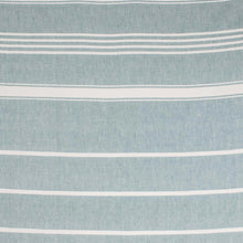 Load image into Gallery viewer, Striped Cotton Beach Towel in Teal from Guatemala - Sweet Relaxation in Teal | NOVICA
