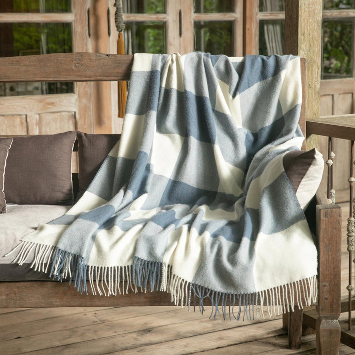 100% Baby Alpaca Throw in Azure from Peru - Comfort and Joy | NOVICA