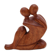 Load image into Gallery viewer, Abstract Romantic Suar Wood Sculpture from Indonesia - Act of Love | NOVICA
