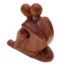 Load image into Gallery viewer, Abstract Romantic Suar Wood Sculpture from Indonesia - Act of Love | NOVICA
