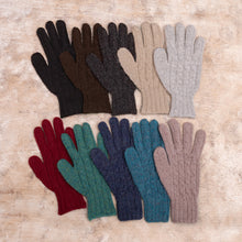 Load image into Gallery viewer, 100% Alpaca Gloves in Indigo from Peru - Winter Delight in Indigo | NOVICA
