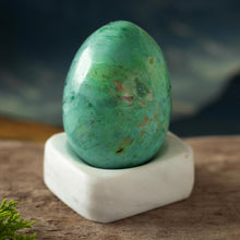 Load image into Gallery viewer, Egg-Shaped Chrysocolla Gemstone Figurine from Peru - Calming Ovus | NOVICA
