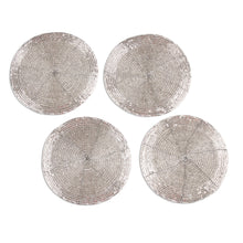 Load image into Gallery viewer, Glass Beaded Table Setting in Silver from India (12 Piece) - Elegance in Silver | NOVICA
