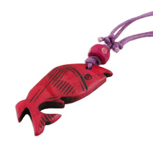 Load image into Gallery viewer, Fish-Themed Pendant Necklace from India - Blissful Fish | NOVICA

