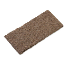 Load image into Gallery viewer, Chestnut 100% Baby Alpaca Honeycomb Pattern Knit Headband - Wavelength in Chestnut | NOVICA
