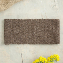 Load image into Gallery viewer, Chestnut 100% Baby Alpaca Honeycomb Pattern Knit Headband - Wavelength in Chestnut | NOVICA
