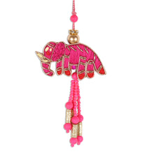Load image into Gallery viewer, Elephant-Themed Ornaments Crafted in India (Set of 5) - Elephant Glamour | NOVICA
