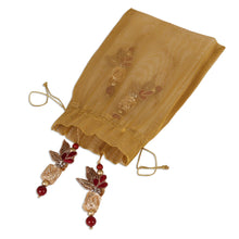 Load image into Gallery viewer, Red and Gold-Tone Beaded Ornaments from India (Set of 4) - Gorgeous Quartet | NOVICA
