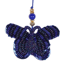 Load image into Gallery viewer, Glass Beaded Butterfly Ornaments from India (Set of 4) - Glamorous Butterflies | NOVICA
