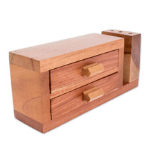 Load image into Gallery viewer, Handmade Cedar Wood Desk Organizer from Guatemala - Order and Harmony | NOVICA
