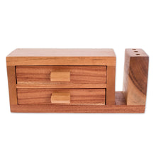 Load image into Gallery viewer, Handmade Cedar Wood Desk Organizer from Guatemala - Order and Harmony | NOVICA
