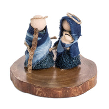 Load image into Gallery viewer, Natural Fiber Nativity Sculpture with Indigo Cotton Accents - Dream of Love | NOVICA
