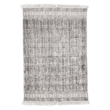 Load image into Gallery viewer, Maze Motif Cotton Area Rug in Espresso from India (4x6) - Maze Flair | NOVICA
