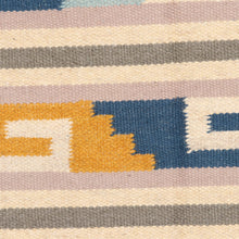 Load image into Gallery viewer, Spiral Pattern Geometric Wool Area Rug from India (4x5.5) - Spiral Brilliance | NOVICA
