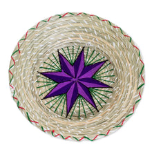 Load image into Gallery viewer, Purple Star Natural Fiber Decorative Basket from Guatemala - Artisanal Star in Purple | NOVICA
