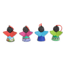 Load image into Gallery viewer, Handcrafted Ceramic Angel Ornaments (Set of 4) - Forest Angels | NOVICA

