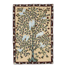 Load image into Gallery viewer, Hand Crafted Indian Chain Stitch Tapestry - Abode of Birds I | NOVICA
