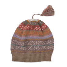 Load image into Gallery viewer, Earth-Tone 100% Alpaca Knit Hat from Peru - Inca Earth | NOVICA
