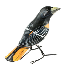 Load image into Gallery viewer, Handcrafted Posable Ceramic Baltimore Oriole Figurine - Baltimore Oriole | NOVICA
