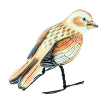 Load image into Gallery viewer, Guatemala Handcrafted Ceramic Snow Bunting Bird Figurine - Snow Bunting | NOVICA

