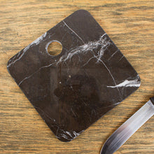 Load image into Gallery viewer, Square Black Marble Cheese or Chopping Board - Plateau in Black | NOVICA
