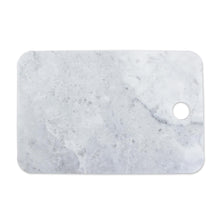 Load image into Gallery viewer, White and Grey Marble Cutting Board Handmade in Mexico - Mesa in White | NOVICA
