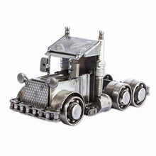 Load image into Gallery viewer, Recycled Auto Parts Tractor Trailer Sculpture - Rustic Semi | NOVICA
