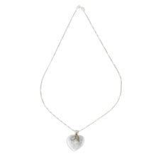 Load image into Gallery viewer, Natural Lavender Jade and Sterling Silver Heart Necklace - Lilac Heart | NOVICA
