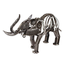 Load image into Gallery viewer, Rustic Recycled Auto Parts Elephant Sculpture - Mighty Rustic Elephant | NOVICA
