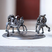 Load image into Gallery viewer, Hand Crafted Recycled Metal Art Boar Family Sculpture - Rustic Wild Boar Family | NOVICA
