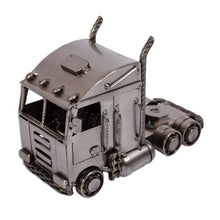 Load image into Gallery viewer, Eco-Friendly Recycled Metal Semi Truck Sculpture - Rustic Truck | NOVICA
