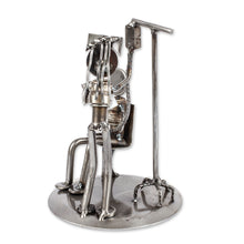 Load image into Gallery viewer, Rustic Auto Parts Sculpture of Infusion Nurse - Rustic Infusion Nurse | NOVICA
