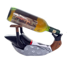 Load image into Gallery viewer, Charming and Dapper Duck Wood Bottle Holder - Gentleman's Choice | NOVICA
